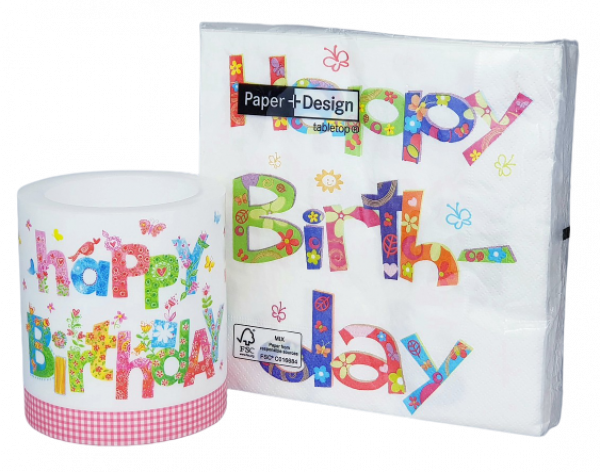 Geburtstagsservietten Happy Birthday Geburtstagsservietten Happy Birthday