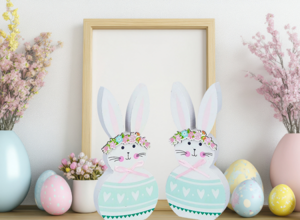 Hase "Betty", Aufsteller zur Ostern