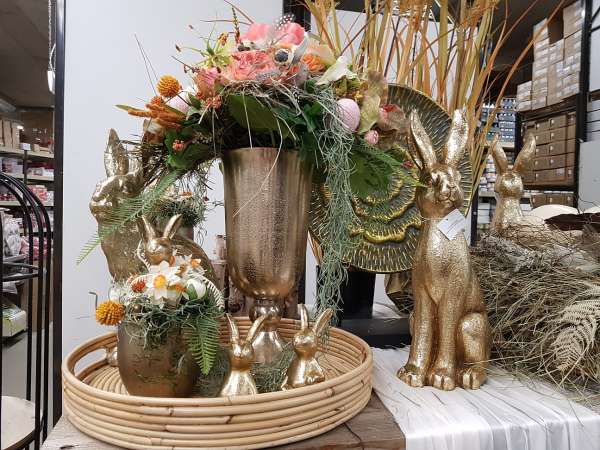 Großer Hase in Gold. Osterhase als Osterdeko - 6 Großer Hase in Gold. Osterhase als Osterdeko - 6