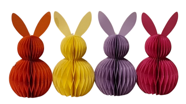 3D-Hasenhänger aus Papier in vielen Farben als Osterdeko, 16 cm - 1 3D-Hasenhänger aus Papier in vielen Farben als Osterdeko, 16 cm - 1