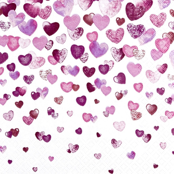 Servietten "Lovely Hearts" für Ihre Hochzeitstafel Servietten "Lovely Hearts" für Ihre Hochzeitstafel