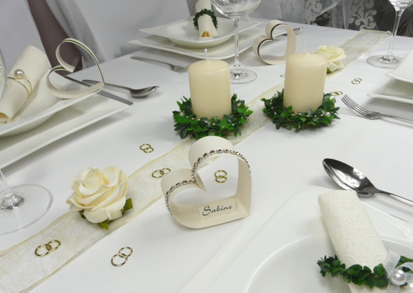 15 Doppelringe - silber oder gold, Streudeko