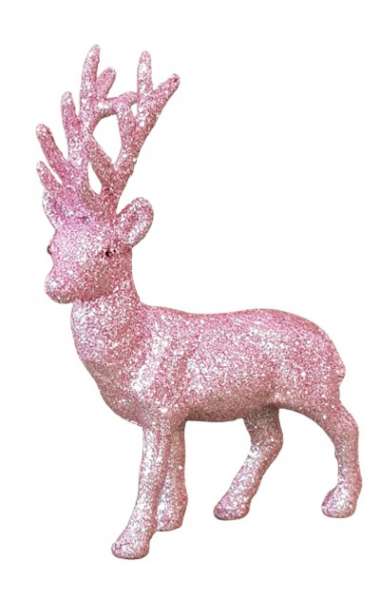 Glitzerhirsch in 2 Farben, 15 cm Glitzerhirsch in 2 Farben, 15 cm