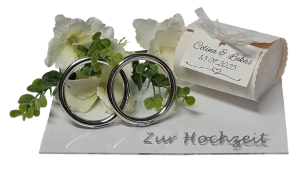 Geldgeschenk "White Dream" zur Hochzeit, Silberhochzeit