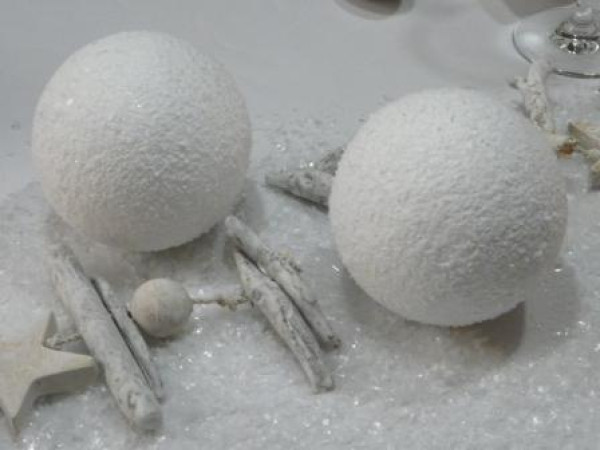 Weihnachtsdeko großer Schneeball 4