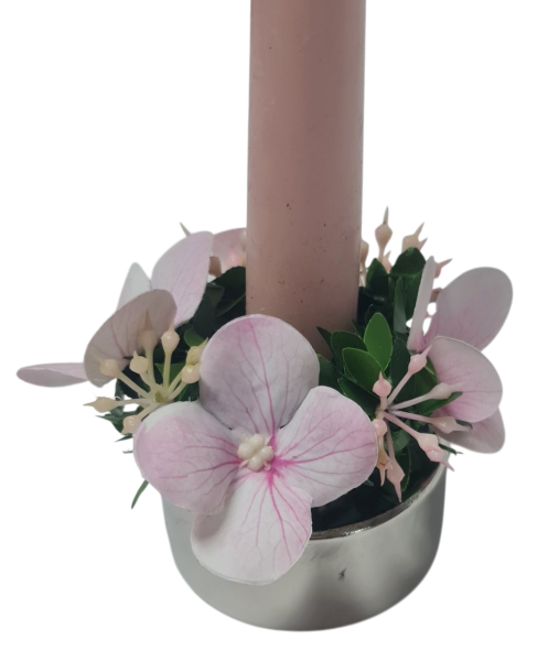 Kerzen, Kerzendeko - Kleiner Kerzenring mit Rosen. Tischdeko-online.de 2 Kerzen, Kerzendeko - Kleiner Kerzenring mit Rosen. Tischdeko-online.de 2