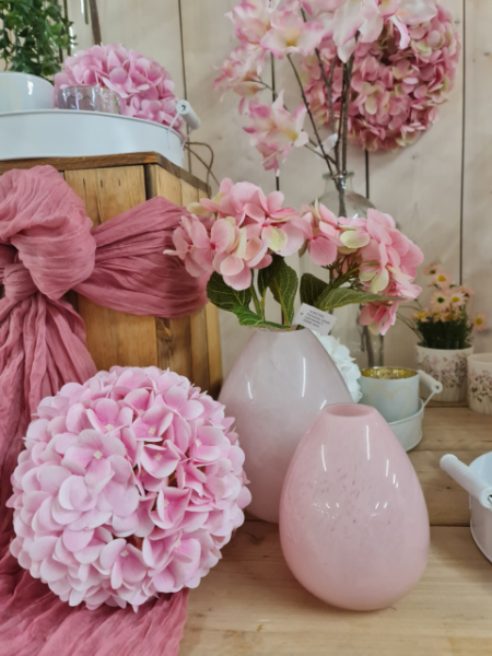 Hortensien-Kugel aus Seide, rosa, 20 cm - 3 Hortensien-Kugel aus Seide, rosa, 20 cm - 3