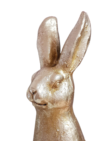 Großer Hase in Gold. Osterhase als Osterdeko - 7 Großer Hase in Gold. Osterhase als Osterdeko - 7