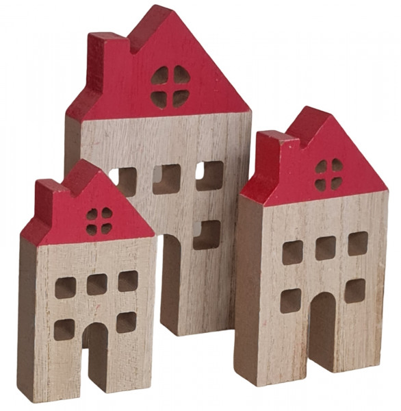 Häuser für eine Häuserzeile aus Holz - 1 Häuser für eine Häuserzeile aus Holz - 1