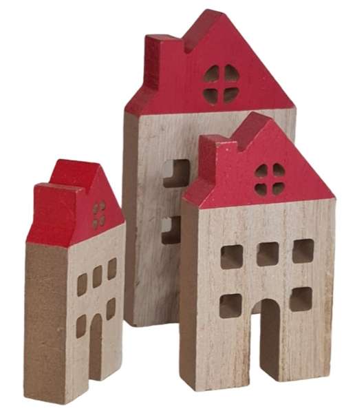 Häuser für eine Häuserzeile aus Holz - 2 Häuser für eine Häuserzeile aus Holz - 2