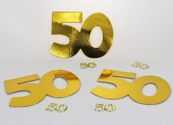 Jumbo Konfetti 50, goldfarben, Streudeko - 2