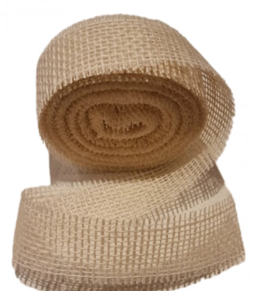 Tischband - 1 m Juteband 40 mm, natur - 1 Tischband - 1 m Juteband 40 mm, natur - 1