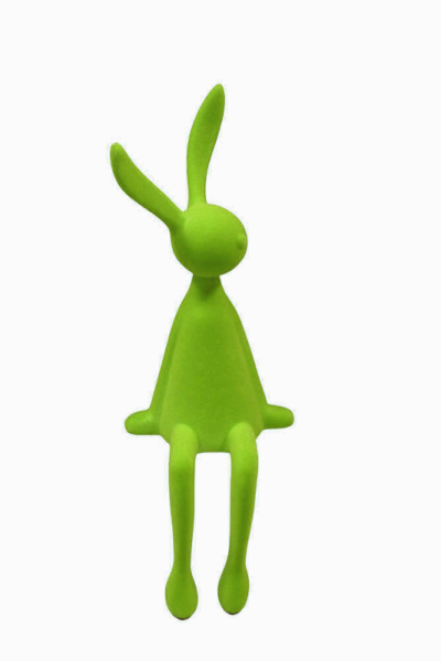 Kantenhocker Hase, kurzbeflockt 29 oder 38 cm grün