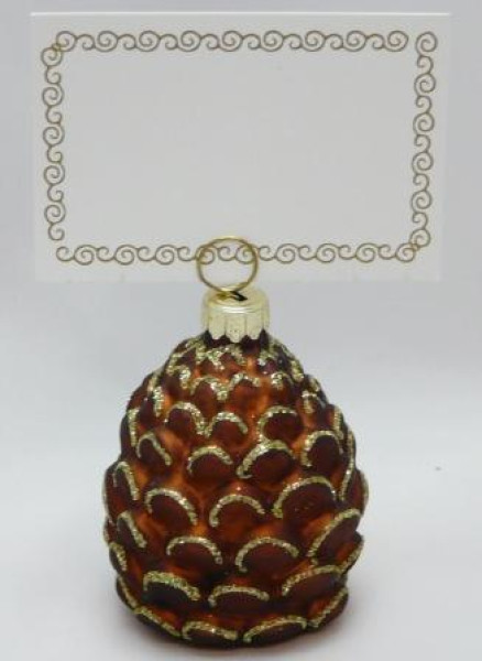 Weihnachtsdekoration, Kartenhalter Tannenzapfen. Weihnachtsdeko und Tischkarte 1 Weihnachtsdekoration, Kartenhalter Tannenzapfen. Weihnachtsdeko und Tischkarte 1