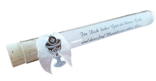 Gastgeschenk - Glasröhrchen mit einem Kelch Gastgeschenk - Glasröhrchen mit einem Kelch