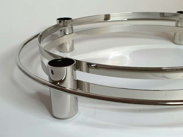 Kerzenkranz aus Metall, silber oder gold glänzend - 4