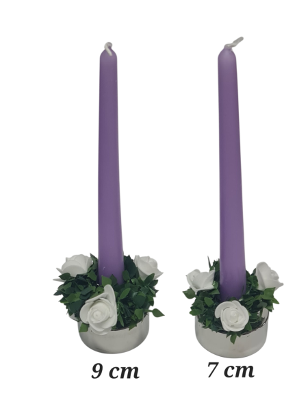 Kleiner Kerzenring mit Rosen