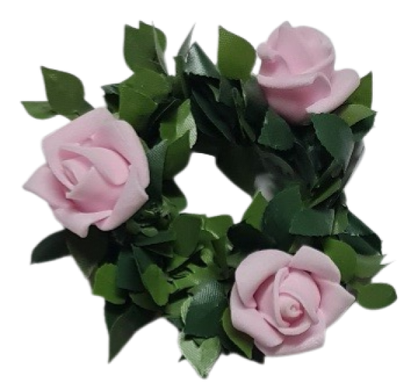 Kleiner Kerzenring mit Rosen