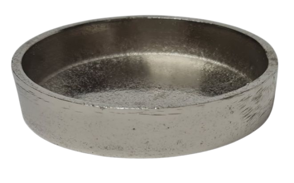 Kerzenteller aus Alu, Durchmesser, 7 cm - 3 Kerzenteller aus Alu, Durchmesser, 7 cm - 3