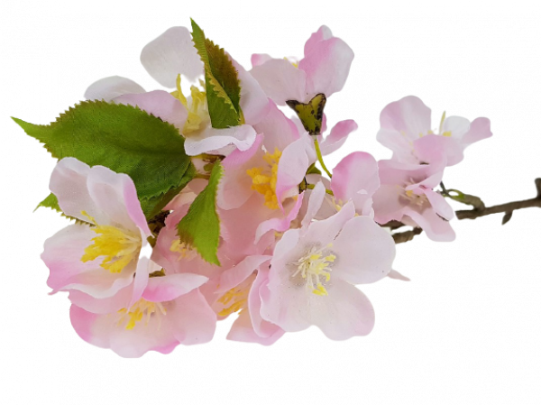 Kleiner Kirschblütenzweig, cremeweiß oder rosa - 2
