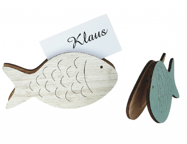 Fisch mit einer Klammer in zwei Farben, zur Kommunion oder Konfirmation - 4