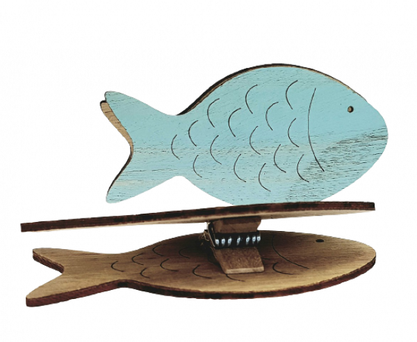 Fisch mit einer Klammer in zwei Farben, zur Kommunion oder Konfirmation - 2