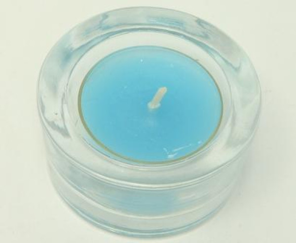 Kleiner Teelichthalter aus Glas. Glas-Teelichthalter - Tischdeko 3