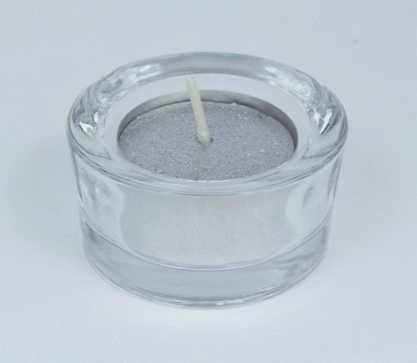Teelichter in Aluminiumhülle - glitzernd in Silber oder Gold 3