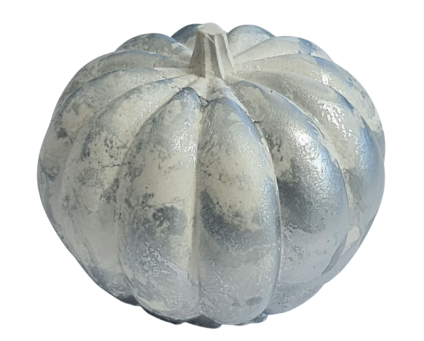 Dieser elegante weiße Kürbis aus hochwertigem Keraflott ist die perfekte Herbstdekoration für ein stilvolles Zuhause. - 1