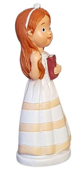 Figur zur Kommunnion oder Konfirmation Mädchen, weißes Kleid - 2