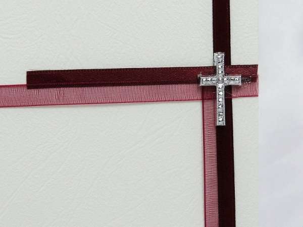 Menükarte mit einem Kreuz -  zur Kommunion, Konfirmation, Taufe 2