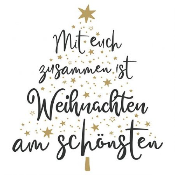 Servietten "Mit euch zusammen ist Weihnachten am schönsten" - 1