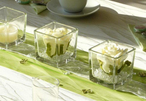 Glaswindlicht eckig 6