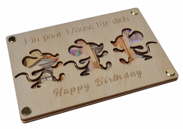 Geldgeschenk zum Geburtstag, Geldbox "Mäuse" - 5 Geldgeschenk zum Geburtstag, Geldbox "Mäuse" - 5