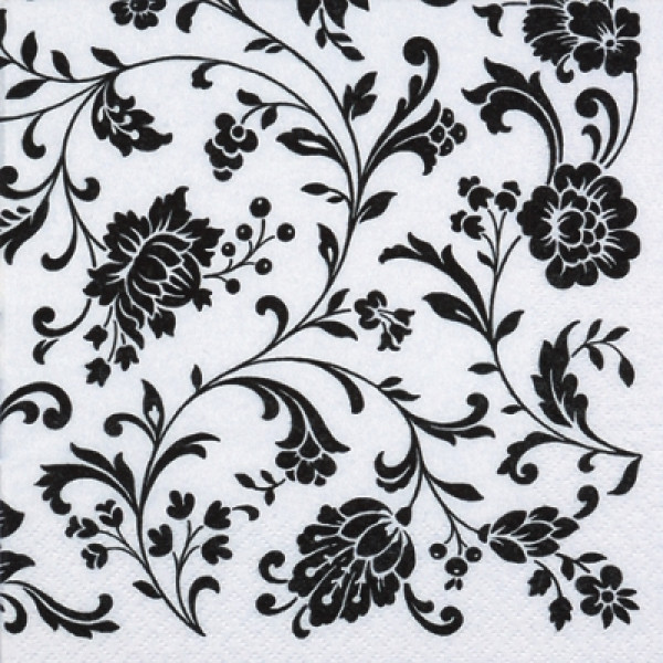 Servietten mit einem schwarzen Ornament, arabesque - 1