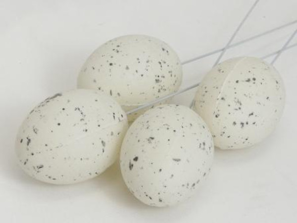 Osterdekorationen - 4 gesprenkelte Ostereier. Tischdeko-online zu Ostern 2