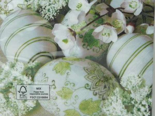 Servietten zu Ostern mit Ostereiern. Tischdeko-online 2 Servietten zu Ostern mit Ostereiern. Tischdeko-online 2