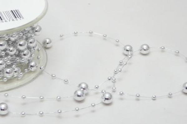 Perlengirlande silber- oder goldfarben 2