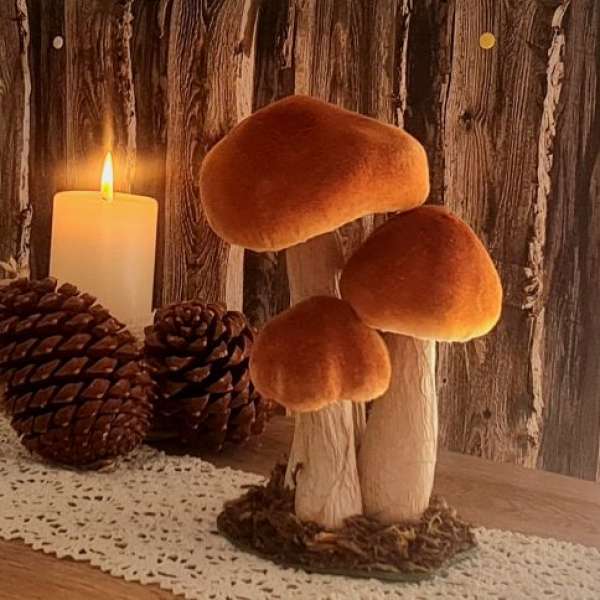 Eine Pilzgruppe für die Herbstdeko oder Weihnachtsdeko - 3