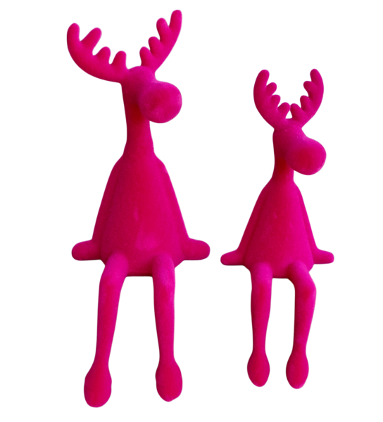 Kantenhocker Elch in zwei Größen, pink - 1