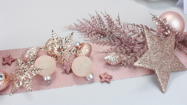 10 rosa Glitzersterne zum Streuen 3 cm