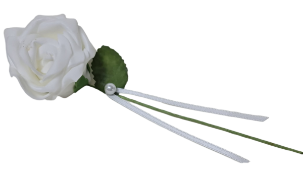 Gastgeschenk, Tischdeko Rose mit Satinbändern 1 Gastgeschenk, Tischdeko Rose mit Satinbändern 1