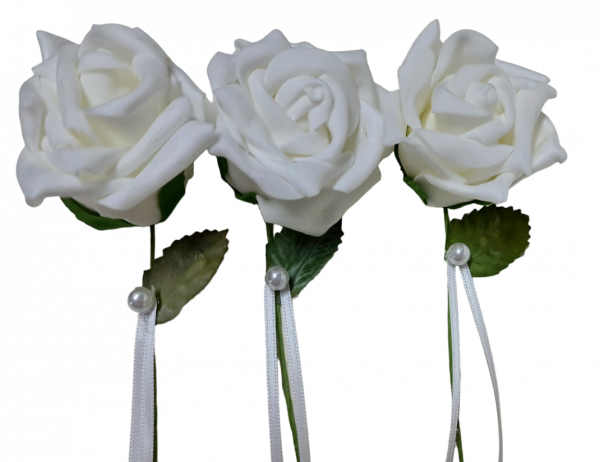 Gastgeschenk, Hochzeitsdekoration - Rose mit Satinbändern Gastgeschenk, Hochzeitsdekoration - Rose mit Satinbändern