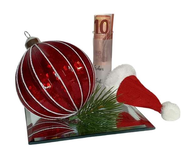 Geldgeschenk, Geldbox "roter Weihnachtszauber" - 2 Geldgeschenk, Geldbox "roter Weihnachtszauber" - 2