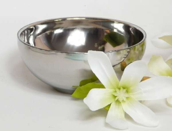 Tischdekoration - Silberfarbene Schale Dieser elegante Schale - silber, hochglänzend. Verleiht jeder Tischdeko eine edle Note 3