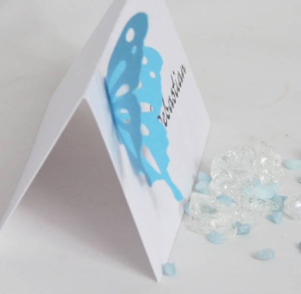 Tischkarte und Gastgeschenk Schmetterling. Tischdekoration bei Tischdeko-online 3
