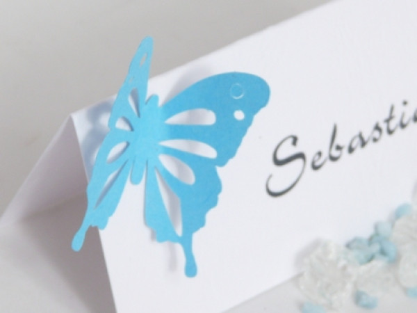 Tischkarte und Gastgeschenk Schmetterling. Tischdekoration bei Tischdeko-online 4