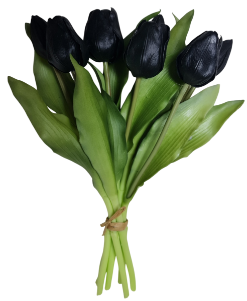 Blumenstrauß aus schwarzen, künstlichen Tulpen - 1 Blumenstrauß aus schwarzen, künstlichen Tulpen - 1