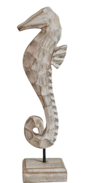 Seepferdchen aus Holz im Shabby-Look, 30 cm - 5 Seepferdchen aus Holz im Shabby-Look, 30 cm - 5