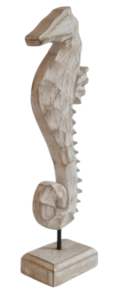 Seepferdchen aus Holz im Shabby-Look, 30 cm - 1 Seepferdchen aus Holz im Shabby-Look, 30 cm - 1